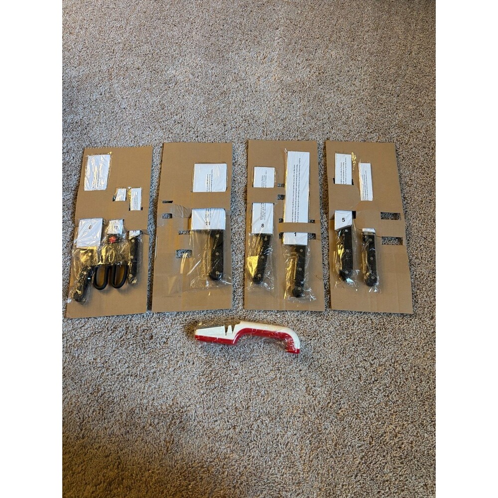 NEW Ronco Six Star+ Knife Set 9-pcs Total PARTIAL SET INCOMPLETE KN3058BLGEN